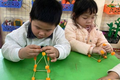 Hoạt động tạo hình: Tạo hình khối bằng cà rốt – Lớp Đ4